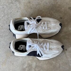 New Balance 327 Cream and Black Sneakers